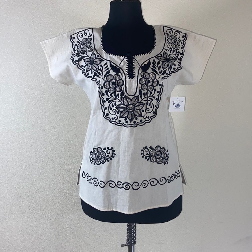 Agave Girl Boutique Handmade Mexicana Women Blouse Size M